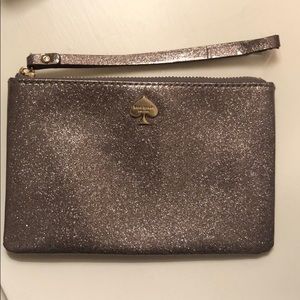 Grey Metallic Coin Purse (Kate Spade)